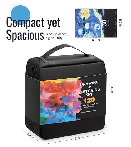 TMOL 120 Pack Colored Pencils for Adult Coloring Books, Soft Core Oil Based Color Pencils with Sketch Book, Color Book, Art Supplies with Zipper Case, Gifts for Adults, Artists, Professionals thumbnail 2
