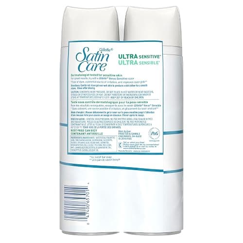 Gillette Satin Care Ultra Sensitive Shave Gel for Women, Pack of 2, 7oz Each, Frangrance Free thumbnail 2