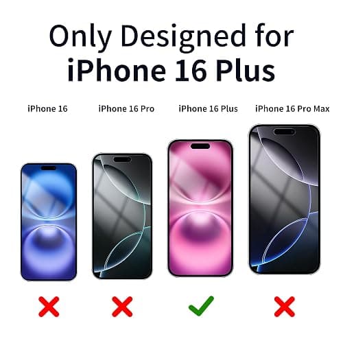 Juvraixo for iPhone 16 Plus Privacy Screen Protector 6.7 inch Gradient Colorful 16Plus Tempered Glass 28° Anti-Spy Private Anti Blue Light Full Coverage Anti-Scratch HD Easy Installation Frame 2 thumbnail 2