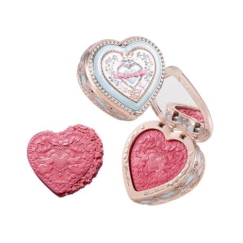 Flower Knows Bunny Garden Embossed Blush,Talc-Free Rose Satin Powder Blush,Highly Pigmented,Buildable&Blendable Formula,Dimensional Cheek Color for a Deep,Luminous Finish,Gift-Worthy(S02 Berry Bunny) - Image 1