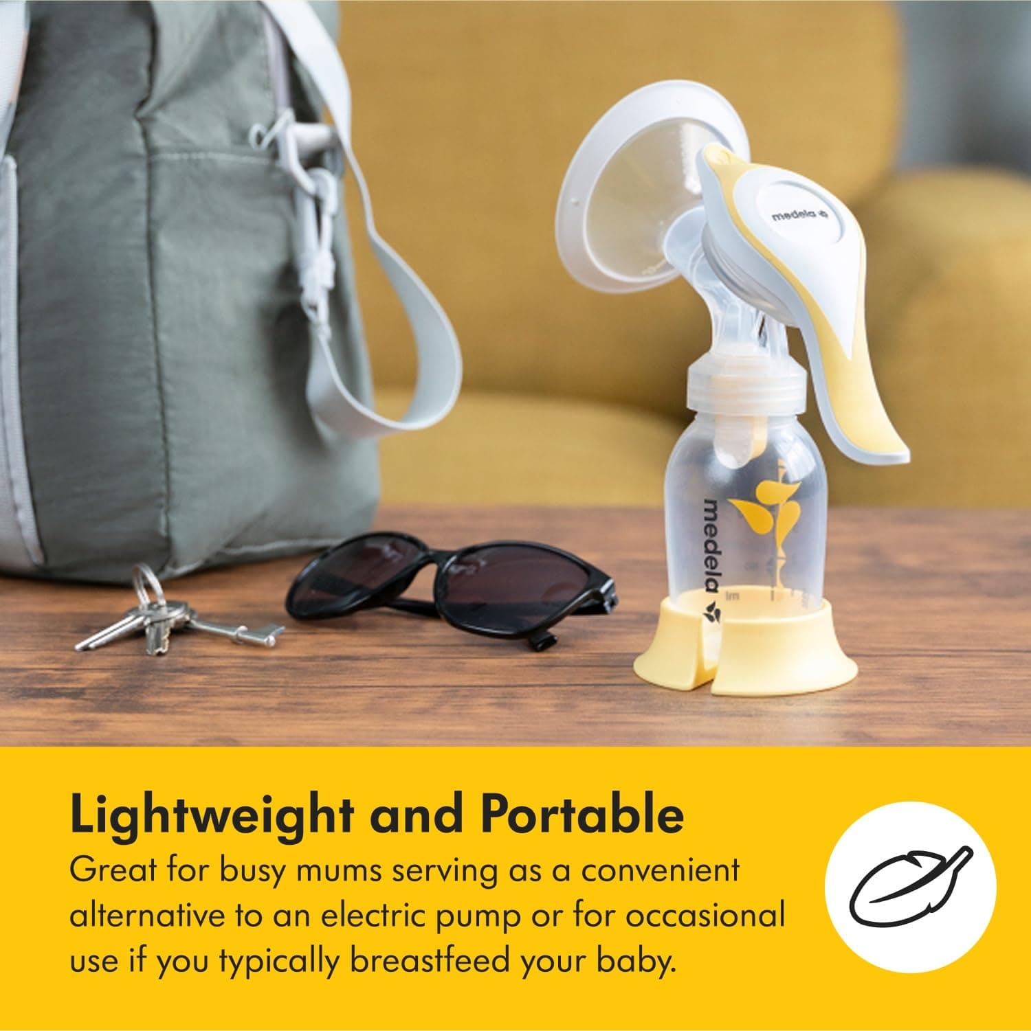 Medela Harmony Manual Breast Pump, Compact Swiss Design with PersonaFit Flex Shields and Medela's 2-Phase Expression Technology thumbnail 5