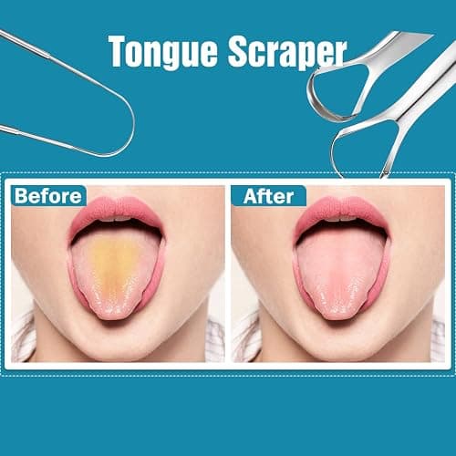 3 PCS Metal Tongue Scraper, Tongue Scrapers for Adults, Stainless Steel Tounge Scrappers, Tounge Scraper, Portable Tongue Scrappers YLYL thumbnail 4
