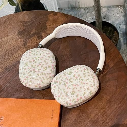 SCJLSDA for AirPods Max Case,Cute Pink Flower Design,plant Floral Shock Buffer Headphones Ear Buds Protective Cover for Girls Ladies thumbnail 4