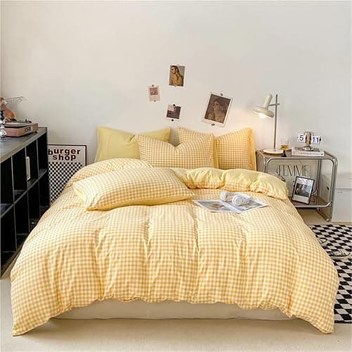 CHYLMAPHEN Quilt Cover Quilt Cover Plaid Style Duvet Covers Double Side Bed Cover Home Comforter Covers(Color 1,Full 180x220cm 1pc) thumbnail 4