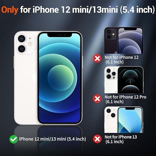 SUPFINE Magnetic for iPhone 12 Mini Case & iPhone 13 Mini Case (Compatible with MagSafe) (Military Grade Drop Protection) Slim Translucent Matte Shockproof Phone Cover,Antique White thumbnail 2