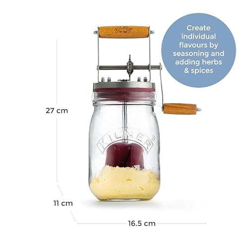 Kilner Vintage Glass Butter Churn; Delicious Homemade Butter in as Little as Ten Minutes; Large 34-Fluid Ounce Capacity Butter Churner, 1 EA thumbnail 3