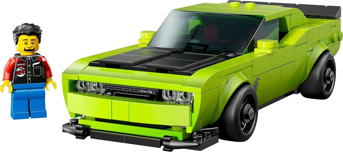 LEGO Speed Champions Dodge Challenger SRT Hellcat Sports Car Toy - Car Model Kit with a Driver Minifigure - Birthday Gift for 9+ Year Old Boys - 77237 thumbnail 11