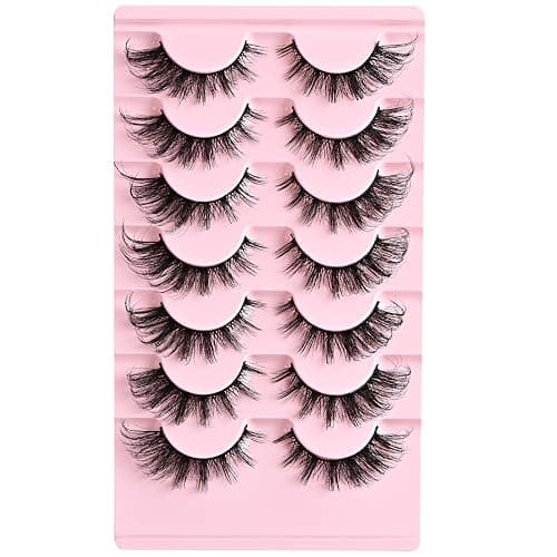 FARRED Cat Eye Lashes Natural Fox Eyelashes D Curl Wispy False Lash Strips Volume Cateye Fake Eyelash Medium Length Russian Strip Lashes Natural Look Full Pestañas Sets for MUA and Beginners Makeup thumbnail 7