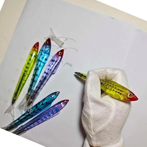 Senroce 6 Packs Novelty Sardine Fish Pens, Cute Fish Pens, Fun Fish-Shaped Ballpoint Pens, Creative Stationery for School, Office, Adults, Gift & Daily Writing thumbnail 2