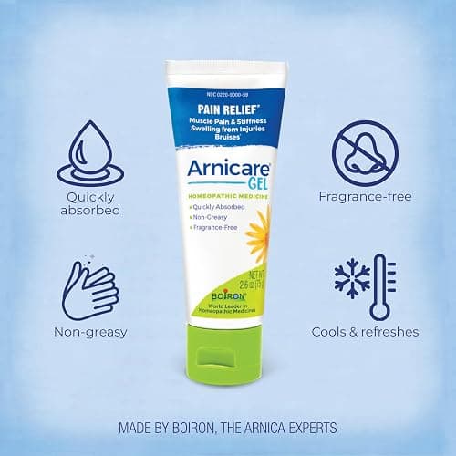 Boiron Arnicare Gel for Relief of Joint Pain, Muscle Pain, Muscle Soreness, and Swelling from Bruises or Injury - Non-greasy and Fragrance-Free - 2.6 oz thumbnail 3