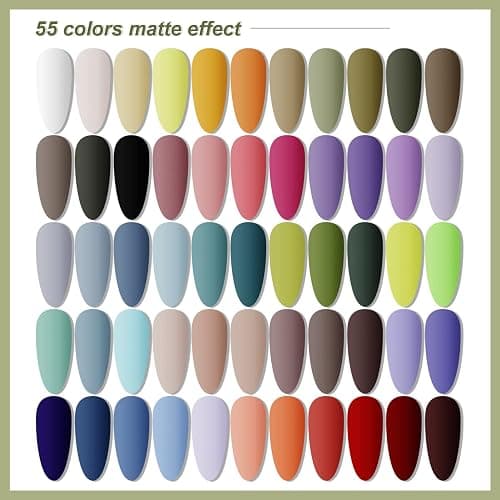 JODSONE 60 PCS Gel Nail Polish Kit with U V Light 55 Colors Gel Polish Base Top Coat Manicure Gifts thumbnail 8