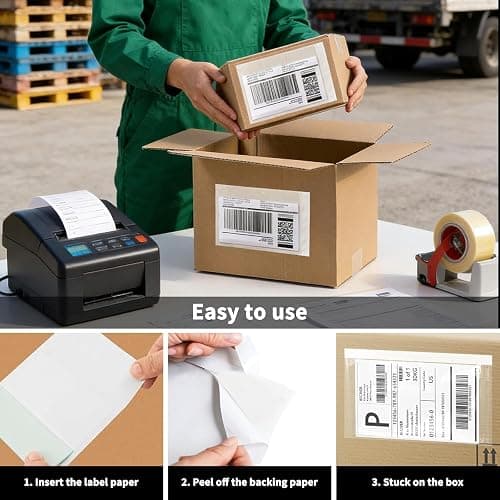 9527 Product 7.5" x 5.5" Clear Adhesive Top Loading Packing List/Shipping Label Envelopes (200 Pack) thumbnail 4