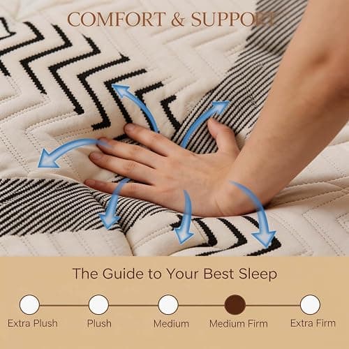 Luxysea Full Size Mattress 12 Inch Full Mattress Hybrid with Memory Foam and Pocket Springs for Motion Isolation Breathable and Cooling Comfort Medium Firm Support Fiberglass Free 365-Night Trial thumbnail 4