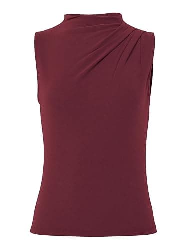 PIECES Women's Pcmadison Sl Draped Top Noos Bc - Image 1