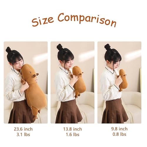 SQEQE Weighted Capybara Plush, Weighted Capybara Stuffed Animal, Cute Plushies Soft Pillow Toy Gift for Kids Adults 9.8 Inch, 0.8 Lbs thumbnail 6