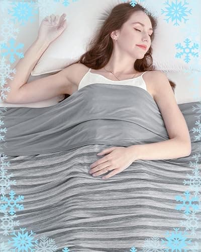 Ailemei Direct Cooling Throw Blanket for Hot Sleepers,Double Sided Cold Effect, Lightweight Breathable Summer Bed Blanket for Couch, Transfer Heat to Keep Body Cool Night Sweats,50"x70" - Image 1