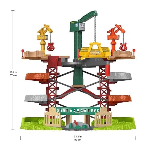 Thomas & Friends Multi-Level Toy Track Set, Trains & Cranes Super Tower, 2.5 Ft Tall with 3 Characters for Preschool Kids Ages 3+ Years (Amazon Exclusive) thumbnail 3
