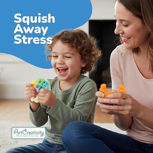 ArtCreativity Squishy Treats Fidget Toys for Kids and Adults - 4 Pack - Super Soft Squishy Dessert Include Sandwich Cookie, Donut, Croissant, and Waffle - Squeeze Toys for Stress Relief and Anxiety thumbnail 2