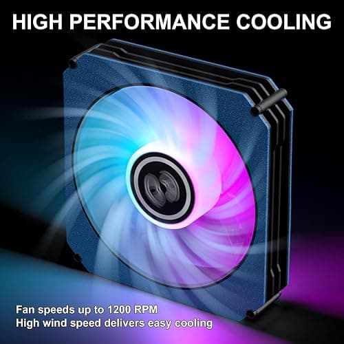 DS leddess Axis Light RGB LED 120mm 6 Pack RGB Case Fan with Remote Control for PC Case, Computer CPU Cooling, Heat Sink Systems (8th Gen Hub Box, E Series) thumbnail 2