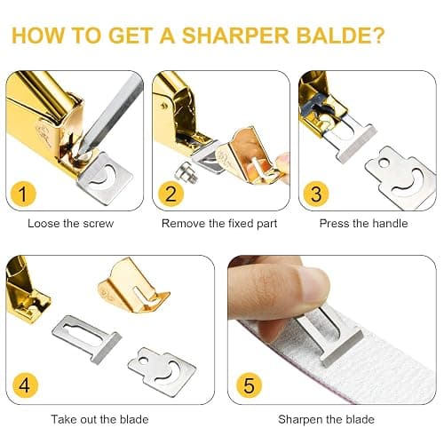 Mudder Acrylic Nail Clippers Kit False Nails Tips Cutter Professional Cuticle Trimmer Nipper Cutter Pusher Remover Stainless Steel Manicure Pedicure Art Tools Set Salon Home(Golden) thumbnail 5