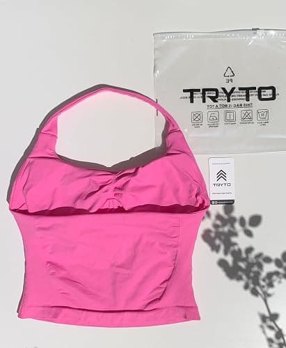 TRYTO Impact Halter Top Sports Yoga Tanks Women Workout Fitness Gym Outdoor Running Tank Tops thumbnail 5