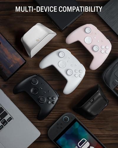 PALPOW Switch 2 Pro Controller, Wireless Switch Controller Compatible with Switch 2/OLED/Lite, Firefly LED Bluetooth Gamepad with Hall Effect/7 RGB Colors/Back Buttons/Turbo/Motion Control - White thumbnail 9