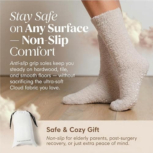Unboxme Gifts Warm & Cozy Ultra-Luxe Cloud Sock, Mother's Day Gift for Women & Men - Super Soft Luxurious Fabric Sleep Socks thumbnail 2