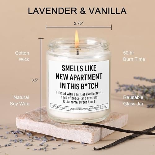 Karply Funny Housewarming Candle, New Apartment Gifts, House Warming Gifts New Home for Men, Women, Couple, Family - First Apartment Essentials, 1st Apt. Must Haves - Closing Presents for Home Buyers thumbnail 3