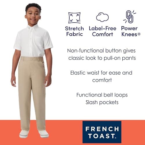 French Toast Boys Pull-On Relaxed Fit School Uniform Pant (Standard & Husky) thumbnail 3