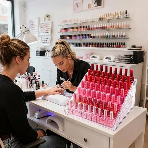 ShunChengFa Nail Polish Storage Box Makeup Organizer Cosmetics Storage Transparent Easy to Assemble 7 Layers thumbnail 8