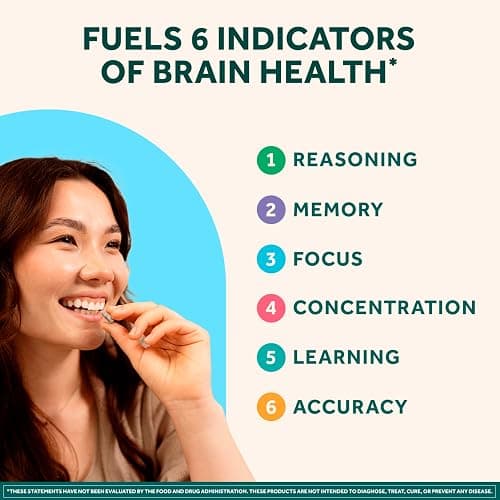 NEURIVA Plus Brain Supplements for Memory and Focus, Clinically Tested Nootropics Neurofactor and Phosphatidylserine, with Vitamin B12, Vitamin B6 and Folic Acid, 30 Count Capsules | Brian Supplements for Memory and Focus, Phosphatidylserine, Vitamin B12, Vitamin B6, Neurofactor, Decaffeinated Nootropic thumbnail 2
