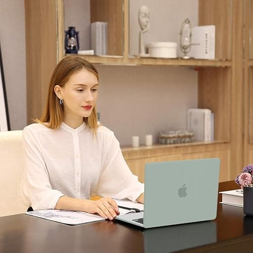 MOSISO Compatible with MacBook Air 13 inch Case M5 2026 M4 M3 M2 2025-2022 | A3449 A3240 A3113 A2681, Hard Shell&Keyboard Cover&Screen Film&Pouch for MacBook Air 13.6 inch Case, Antique Green thumbnail 6