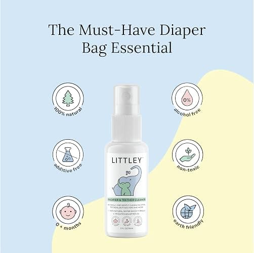 Think Smarter Products Littley Pacifier & Teether Cleaner with Hypochlorous Acid, Non-Toxic & Alcohol-Free, Gentle Formula for Cleaning Baby & Toddler Essentials, 8oz Spray Bottle thumbnail 5