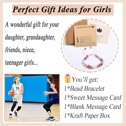 OAVOOK Softball Volleyball Basketball Soccer Gifts for Girls Bracelets for Teen Girls Team Gifts Birthday/Christmas/Graduation Gifts thumbnail 6