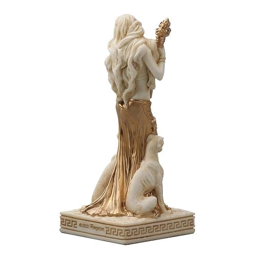 Veronese Design 3 5/8 Inch Greek Goddess Hecate Resin Hand Painted White Gold Miniature Figurine thumbnail 5