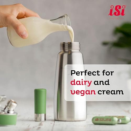 iSi North America Culinary Eco Series Green Whip for Whipped Cream, Foams and Plant-Based Toppings; 1 Pint, Stainless Steel thumbnail 3