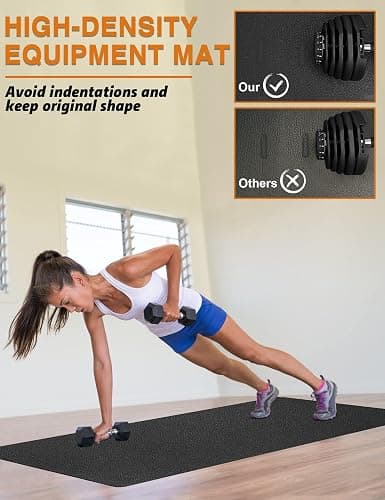 Innhom Floor Protection Mat for Sports Equipment - High Density PVC, 152 x 76 cm & 200 x 90 cm, Under Treadmill, Elliptical Trainer, Peloton Bicycle thumbnail 5