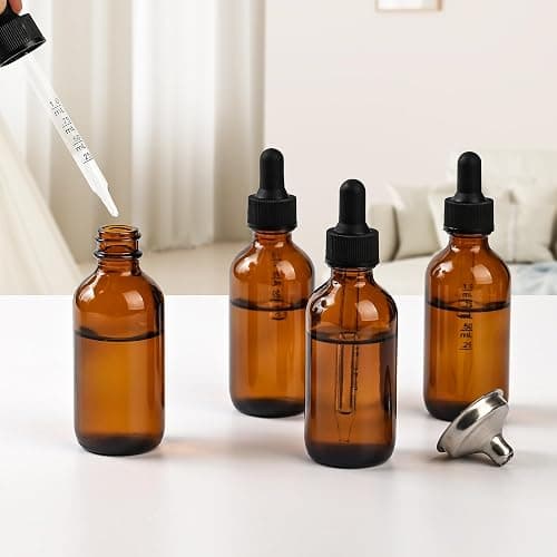 HPOPO 4PCS 2oz Clear Glass Dropper Bottles, Empty Leak-Proof Containers for Essential Oils, Beard Oils, Watercolor Paints & DIY Crafts thumbnail 7