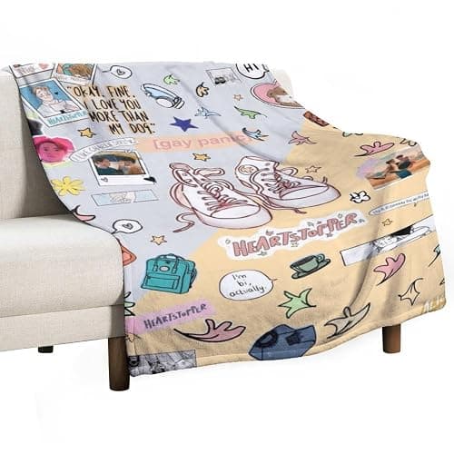 Heart Stopper Blanket Super Soft Cozy Throw Blanket, Heart Stopper Lightweight Fuzzy Comfy Fleece Blanket Warm Plush Throw Blankets for Couch Sofa Bed 60"*50" - Gbl3 - 60*50 - Image 1
