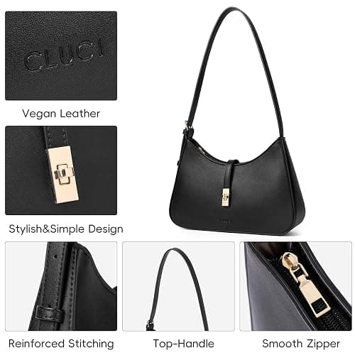 CLUCI Shoulder Bag for Women, Purses for Women, Handbag Hobo Bags Vegan Leather Crossbody Purse with Adjustable Strap thumbnail 3