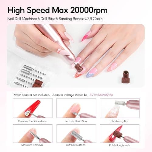 PEACECOLOR Gel Nägel Set mit Lampe, 22 Farben UV Nagellack Set mit Elektrische Nagelfräser für Gel Nagelset Starterset Base und Top Coat Nägel Selber Machen Nagelstudio Set thumbnail 4