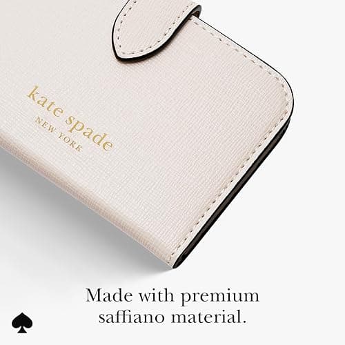 kate spade new york Morgan Magnetic Phone Wallet/Card Holder - Compatible with MagSafe Phones and Cases - Cream thumbnail 3