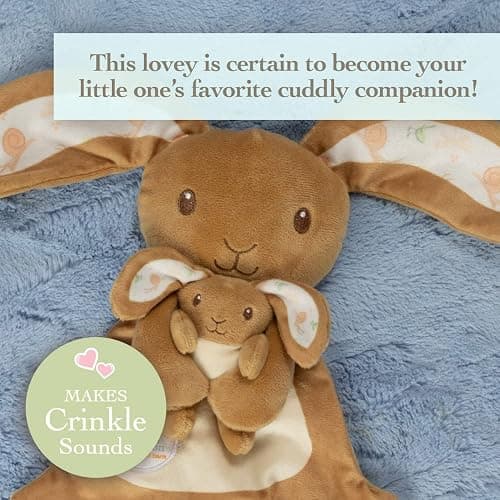 Kids Preferred Guess How Much I Love You Cute Bunny Plush Lovey Crinkle Security Blanket for Infants, Babies, Toddlers and Kids thumbnail 5