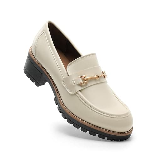 DREAM PAIRS Women's Chunky Loafers, Platform Comfortable Slip-On Dressy Business Casual Shoes thumbnail 5