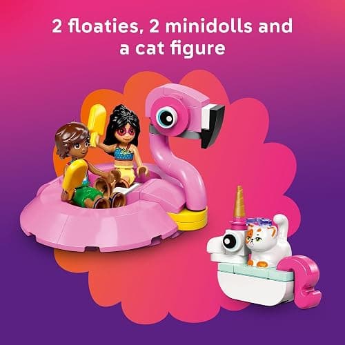 LEGO Friends Unicorn & Flamingo Pool Party Pretend Play Building Toy - Creative Storytelling Playset for Kids for Boys & Girls, Ages 5+ - Birthday Gift Idea for Kids - 42658 thumbnail 5