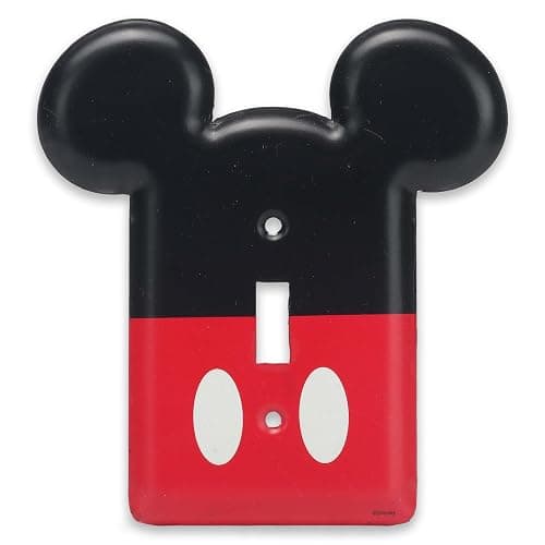 Disney Mickey Mouse Metal Light Switch Plate - Mickey Mouse Switch Plate Decoration for Kids' Bedroom, Play Room or Movie Room - Image 1