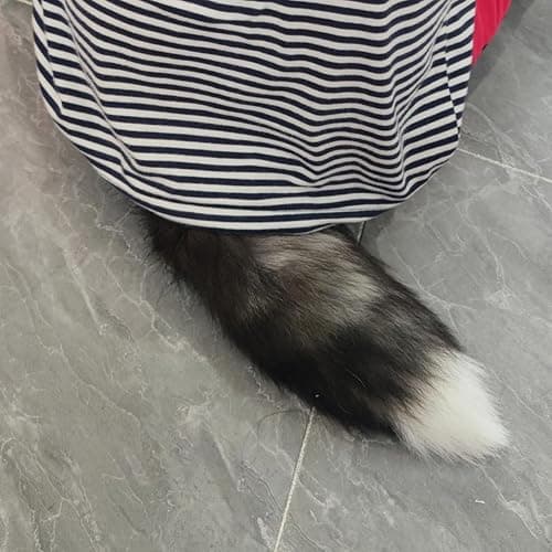 WtgwtQ Fluffy Fox Tail Fur Keychain Therian Cosplay Handbag Tassel Hook Accessories for Women Black Soft Faux Furry Tails Toy Kids Birthdays Party Costume Cat Toys for indoor Cats thumbnail 7
