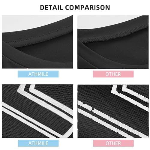 ATHMILE Womens Oversized T Shirts Loose Fit Crewneck Short Sleeve Tops Summer Casual Blouse Y2K 2025 Basic Tee Beach - Small - Black thumbnail 3