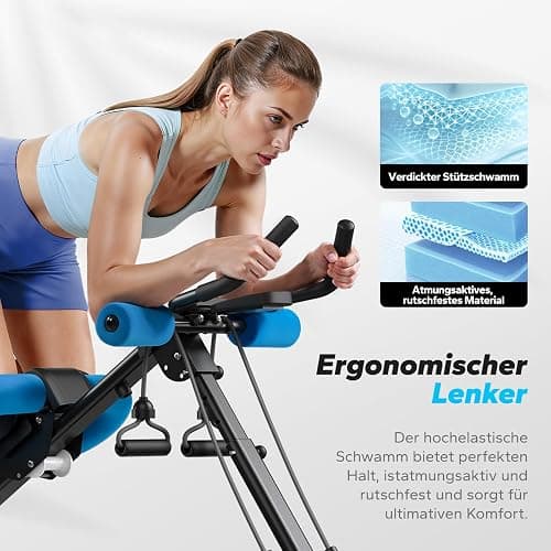 MERACH Bauchtrainer Bauchmuskeltrainer für Zuhause Multifunktionale Trainingsgerät für Ganzkörpertraining Abdominal Ab Machine mit LCD-Monitor thumbnail 6