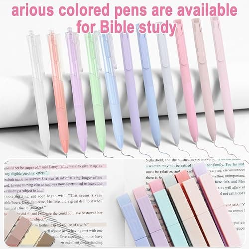 Bible Cover Case Study Supplies for Women Gifts Large Bible Cover with Highlighters Pens Tabs Cute Quilted Carrying Case Bible Journal Kit Accessories Christian Gifts Bible Sticky Notes A thumbnail 5